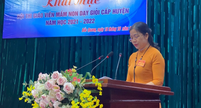 Khai mạc Hội thi giáo viên mầm non dạy giỏi cấp huyện năm học 2021-2022